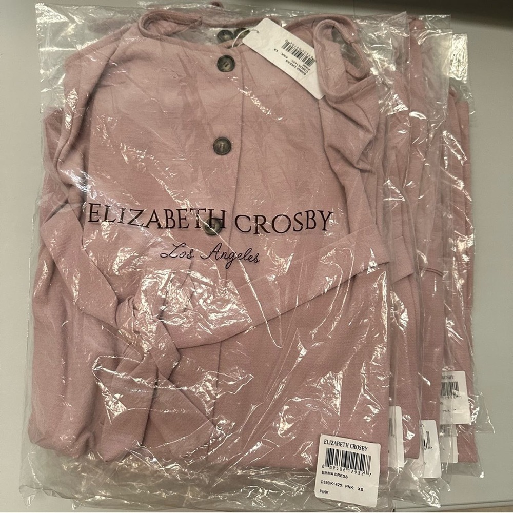 NWT New Anthropologie Pink Prairie Button Down Textured Slip Dress Waist Tie M - Picture 11 of 13